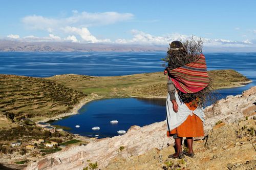 Isla del sol Titicaca lake, Bolivia